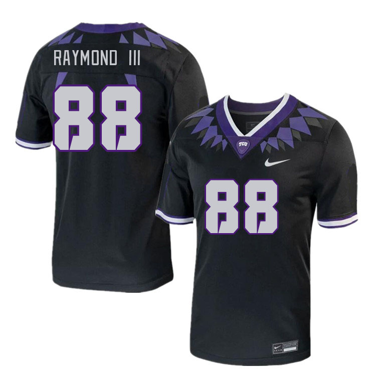 Men #88 Curtis Raymond III TCU Horned Frogs 2023 College Footbal Jerseys Stitched-Black